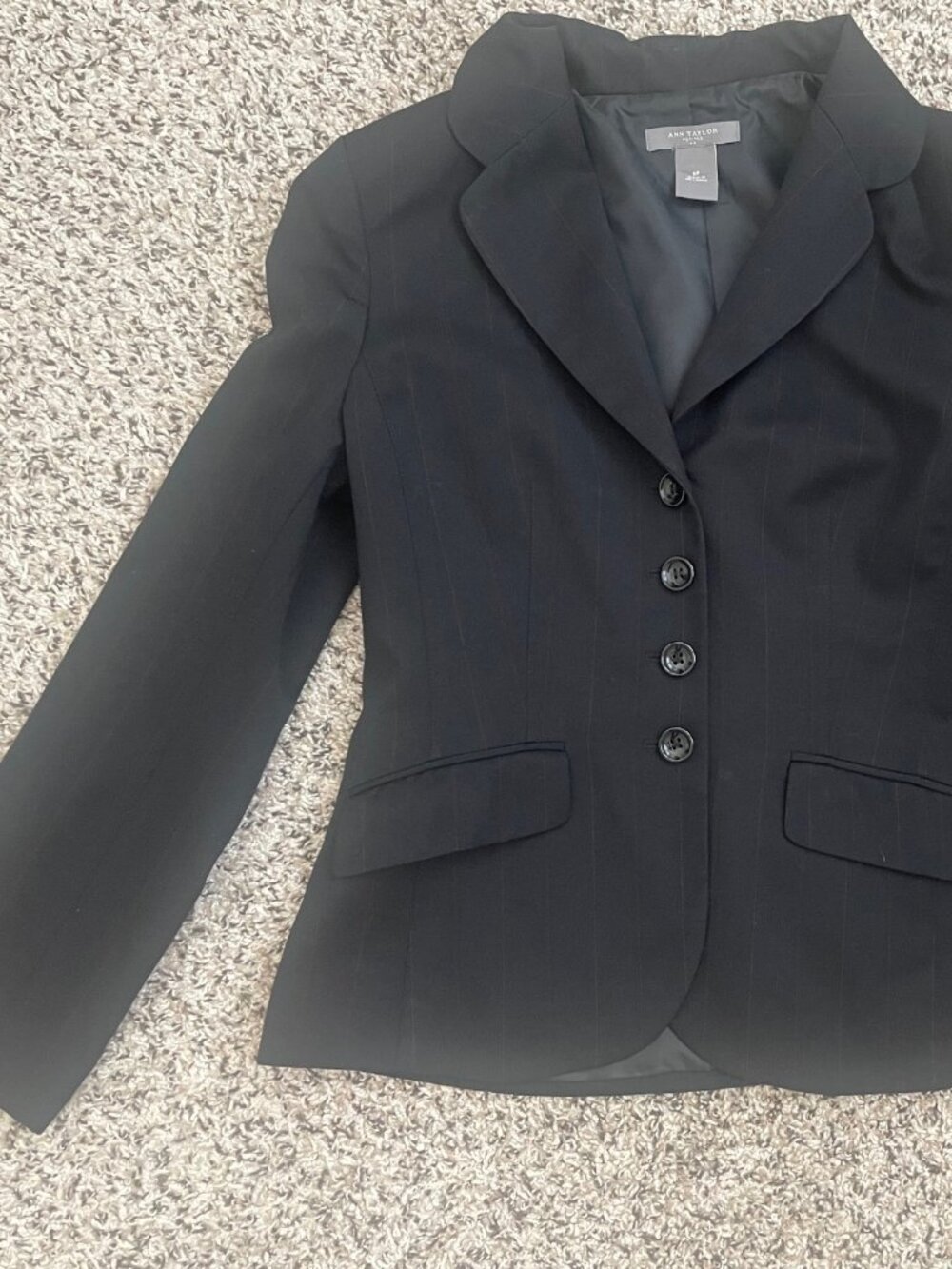 Ann Taylor Black with Red Stripes Jacket